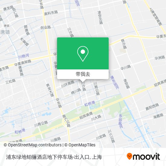 浦东绿地铂骊酒店地下停车场-出入口地图