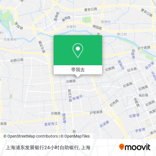 上海浦东发展银行24小时自助银行地图