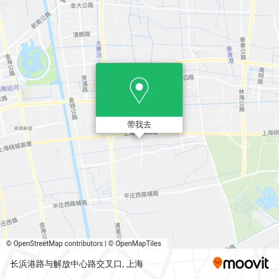 长浜港路与解放中心路交叉口地图