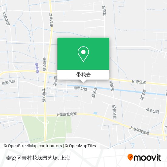 奉贤区青村花蕊园艺场地图