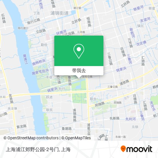 上海浦江郊野公园-2号门地图