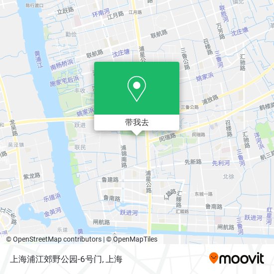 上海浦江郊野公园-6号门地图