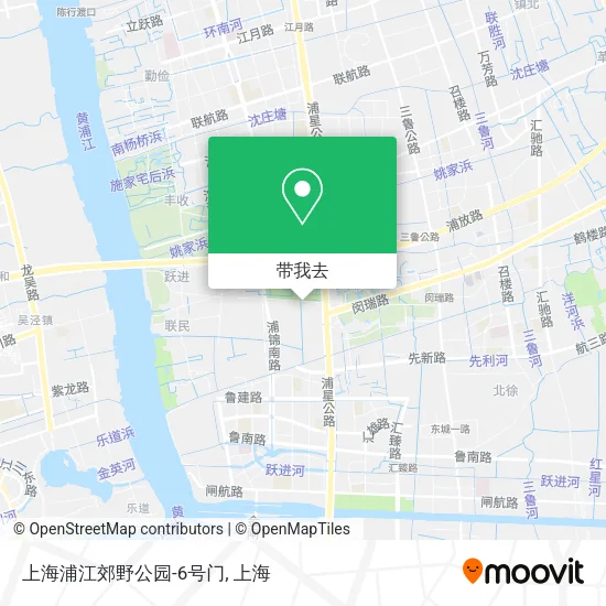 上海浦江郊野公园-6号门地图