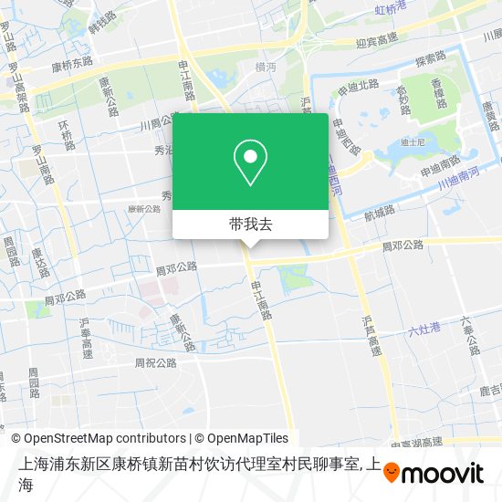 上海浦东新区康桥镇新苗村饮访代理室村民聊事室地图