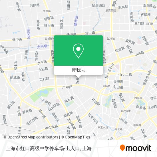 上海市虹口高级中学停车场-出入口地图
