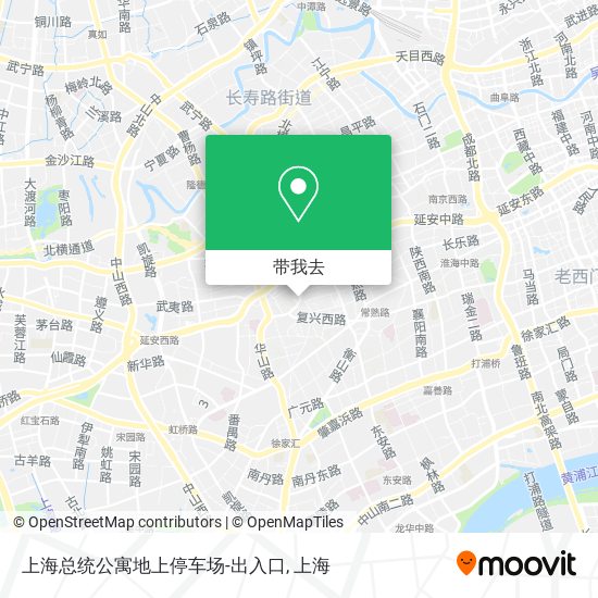 上海总统公寓地上停车场-出入口地图