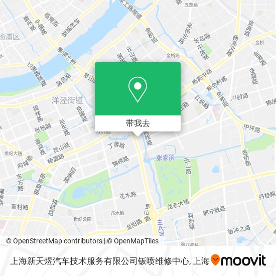 上海新天煜汽车技术服务有限公司钣喷维修中心地图