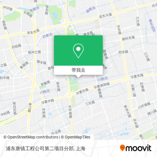 浦东唐镇工程公司第二项目分部地图
