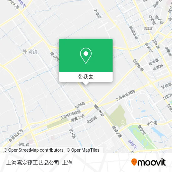 上海嘉定蓬工艺品公司地图