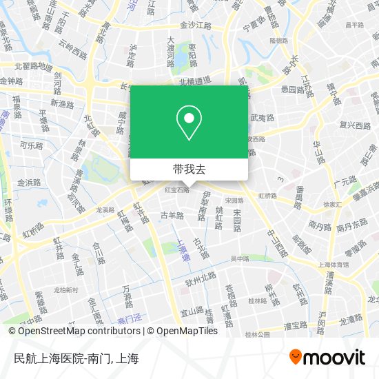 民航上海医院-南门地图