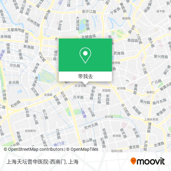 上海天坛普华医院-西南门地图