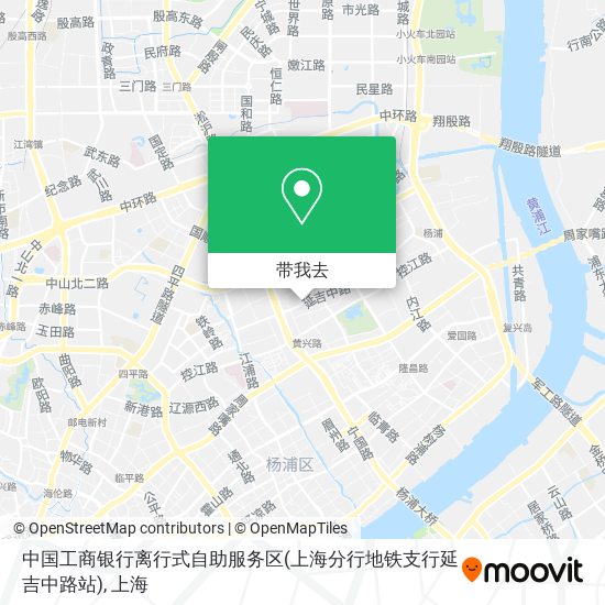 中国工商银行离行式自助服务区(上海分行地铁支行延吉中路站)地图