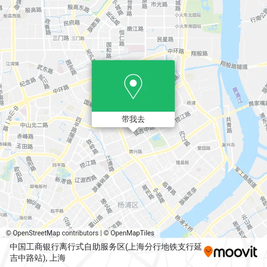 中国工商银行离行式自助服务区(上海分行地铁支行延吉中路站)地图