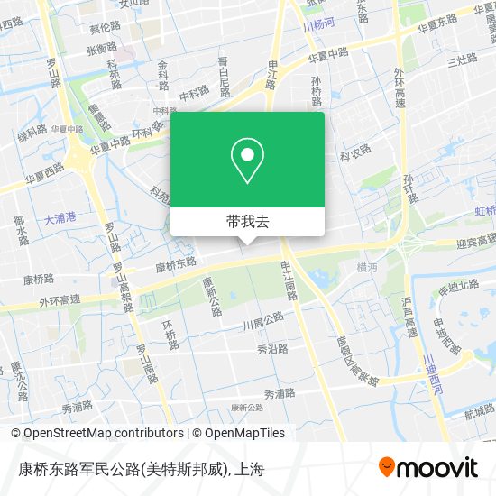 康桥东路军民公路(美特斯邦威)地图