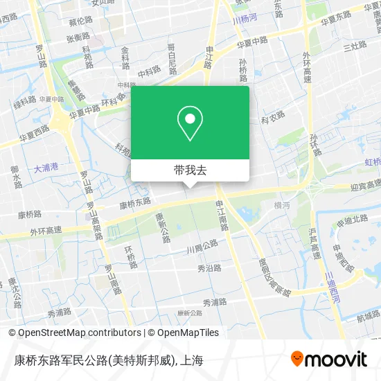 康桥东路军民公路(美特斯邦威)地图