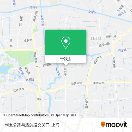 刘五公路与泗滨路交叉口地图