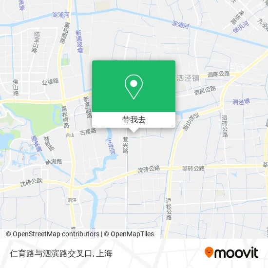 仁育路与泗滨路交叉口地图