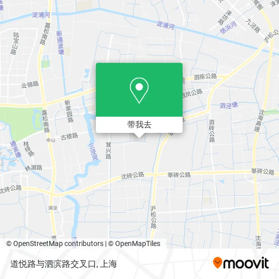 道悦路与泗滨路交叉口地图