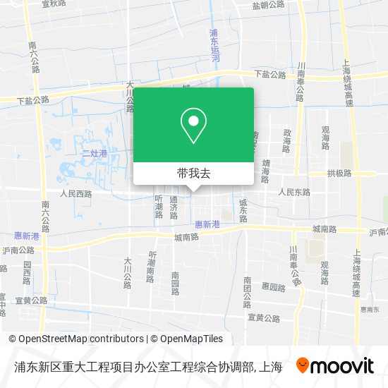 浦东新区重大工程项目办公室工程综合协调部地图