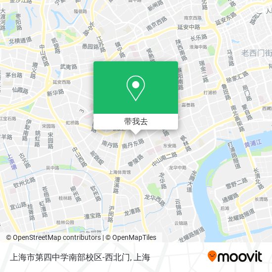 上海市第四中学南部校区-西北门地图