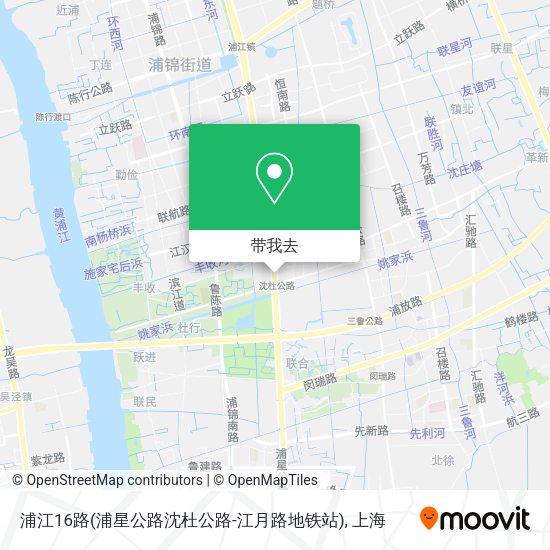 浦江16路(浦星公路沈杜公路-江月路地铁站)地图
