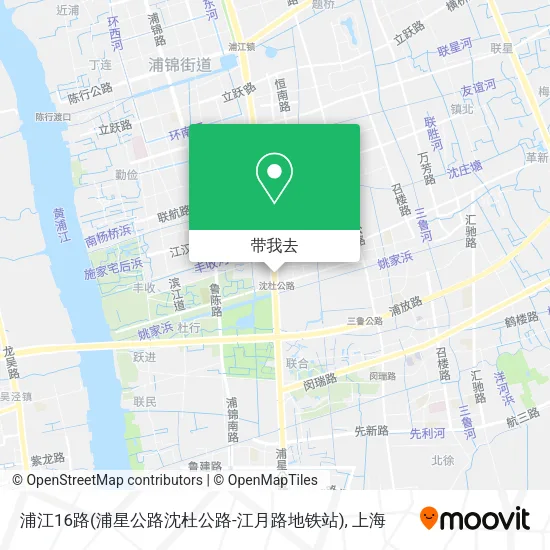 浦江16路(浦星公路沈杜公路-江月路地铁站)地图