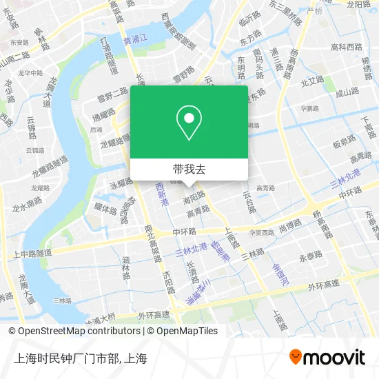 上海时民钟厂门市部地图