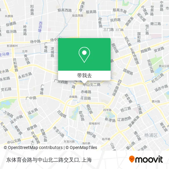 东体育会路与中山北二路交叉口地图