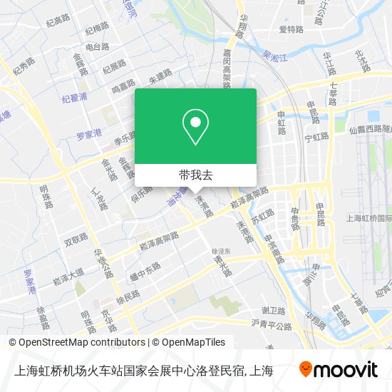上海虹桥机场火车站国家会展中心洛登民宿地图