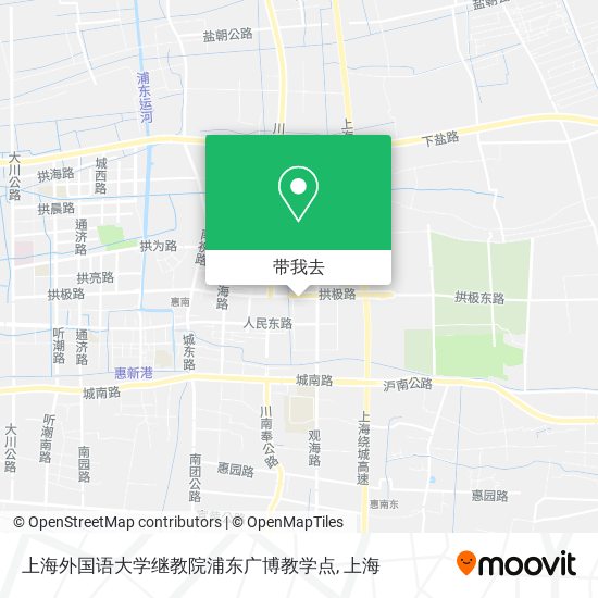 上海外国语大学继教院浦东广博教学点地图