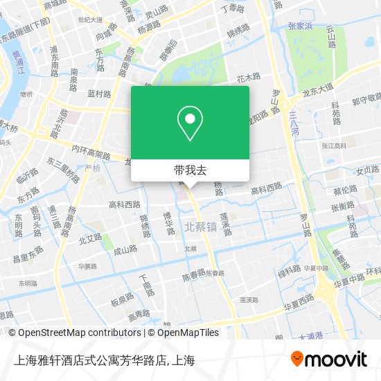 上海雅轩酒店式公寓芳华路店地图