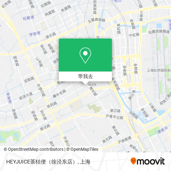HEYJUICE茶桔便（徐泾东店）地图