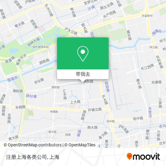 注册上海各类公司地图