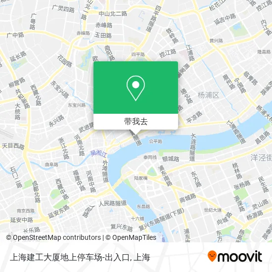 上海建工大厦地上停车场-出入口地图