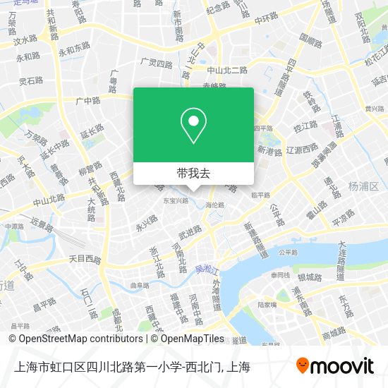 上海市虹口区四川北路第一小学-西北门地图