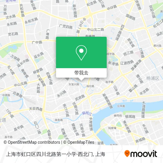 上海市虹口区四川北路第一小学-西北门地图