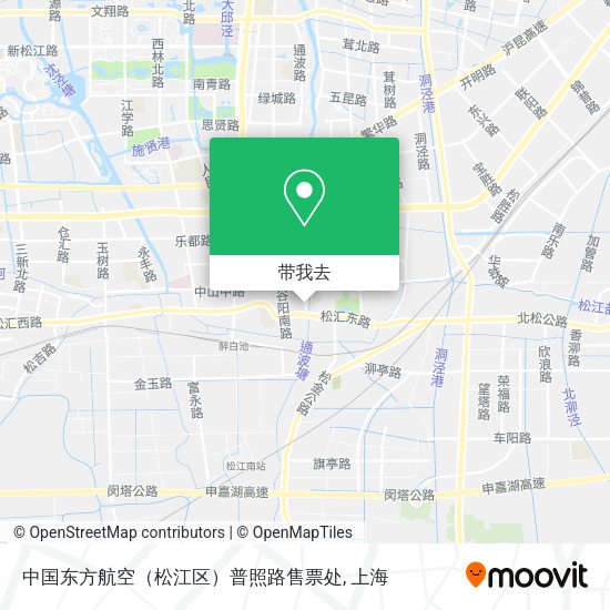 中国东方航空（松江区）普照路售票处地图