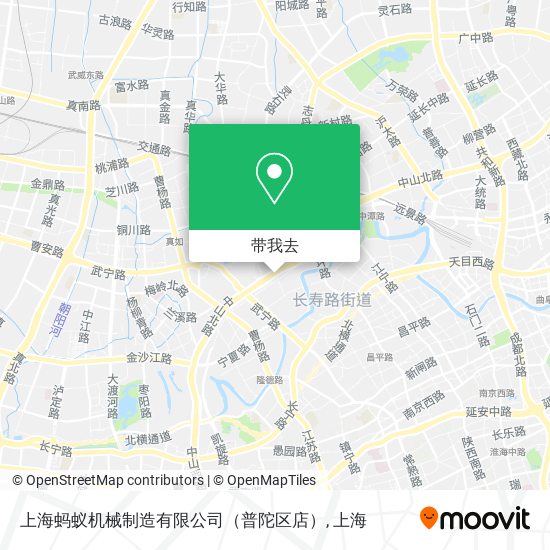 上海蚂蚁机械制造有限公司（普陀区店）地图
