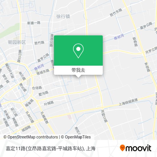 嘉定11路(立昂路嘉宏路-平城路车站)地图