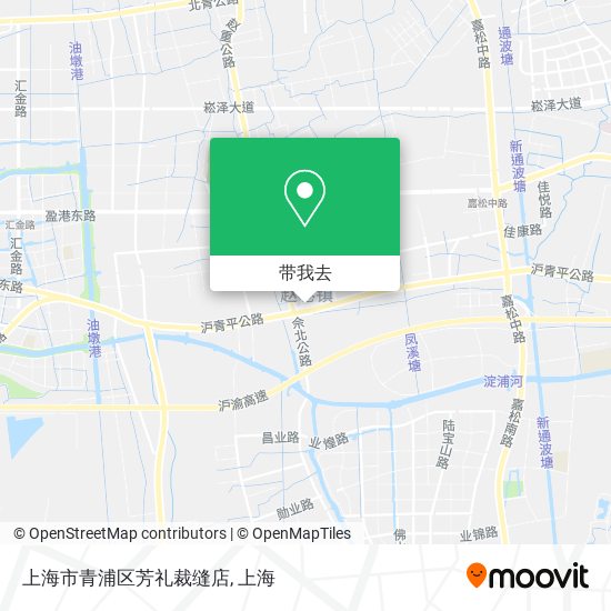 上海市青浦区芳礼裁缝店地图