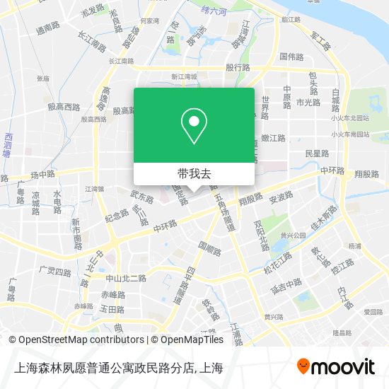 上海森林夙愿普通公寓政民路分店地图