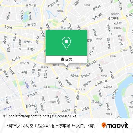 上海市人民防空工程公司地上停车场-出入口地图