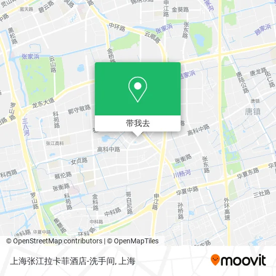 上海张江拉卡菲酒店-洗手间地图