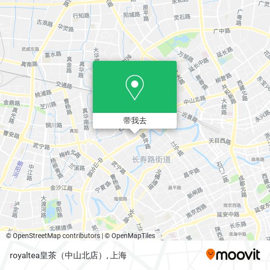 royaltea皇茶（中山北店）地图