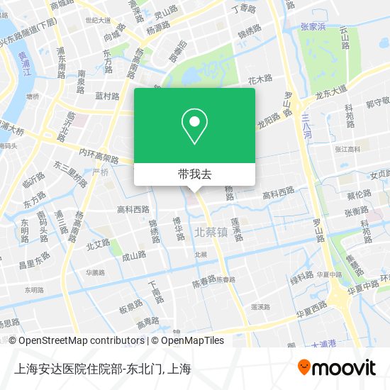 上海安达医院住院部-东北门地图
