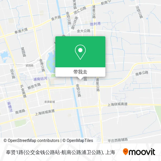 奉贤1路(公交金钱公路站-航南公路浦卫公路)地图