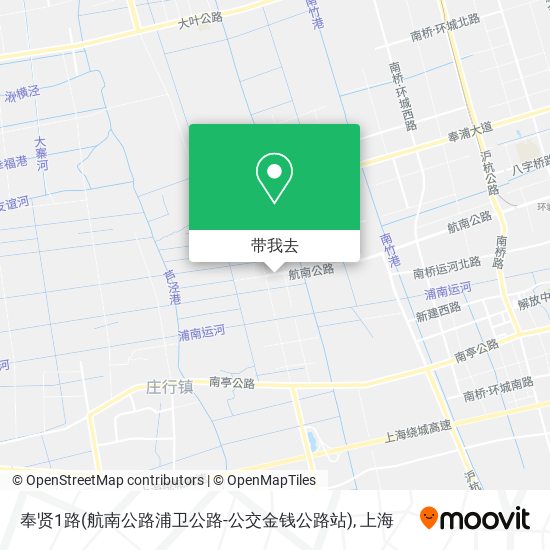 奉贤1路(航南公路浦卫公路-公交金钱公路站)地图