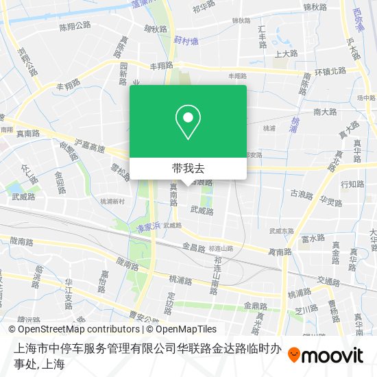 上海市中停车服务管理有限公司华联路金达路临时办事处地图