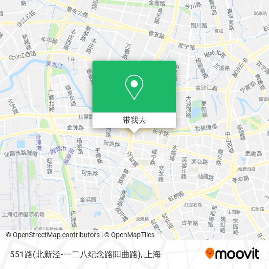 551路(北新泾-一二八纪念路阳曲路)地图