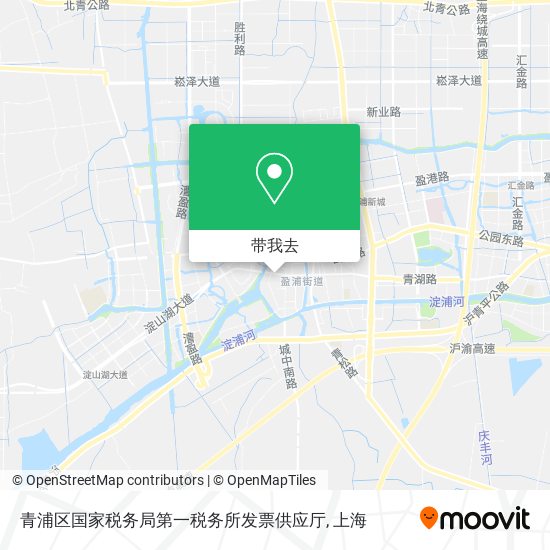 青浦区国家税务局第一税务所发票供应厅地图